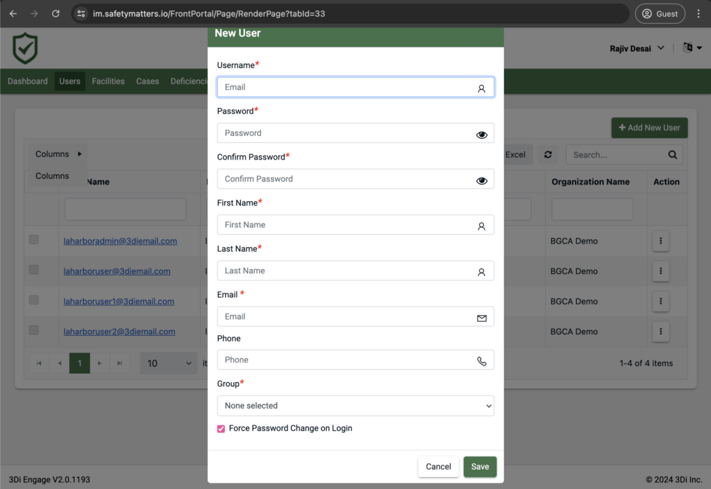 Adding Users on the Web Portal – Safety Matters App User Guide